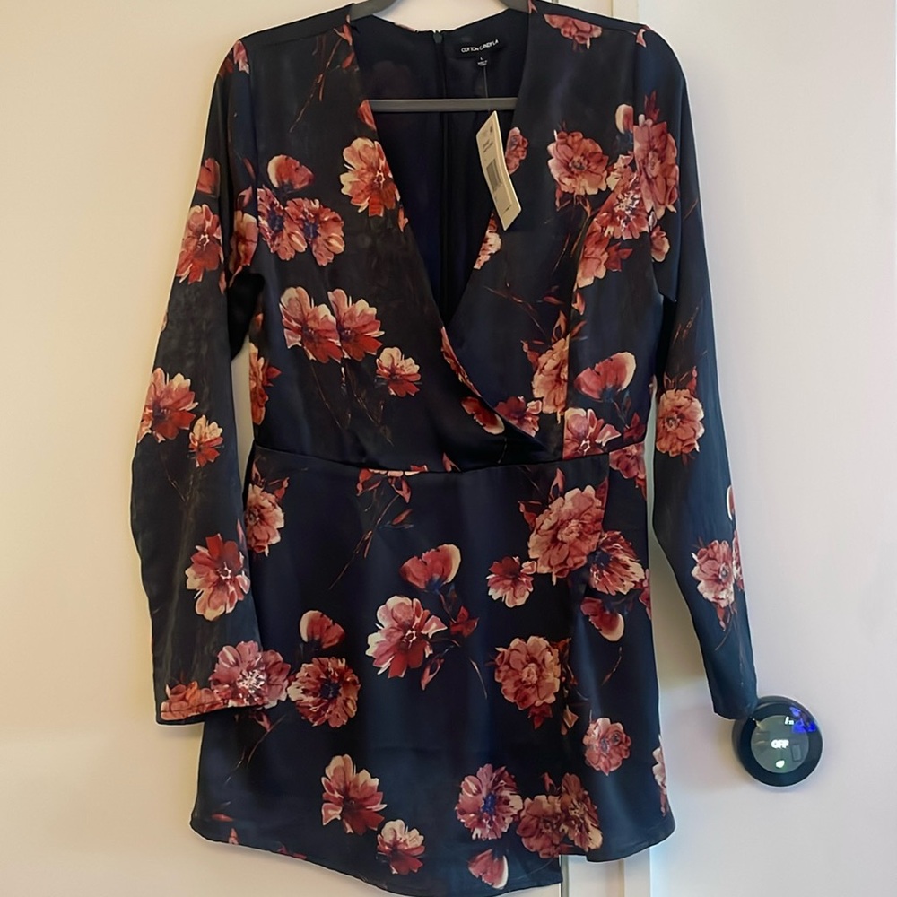 Cotton Candy LA Floral Romper **NWT** Size Large